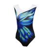 JoyCan Women's rhythmic gymnastics suit tights with diamonds Blue Game suit view 1