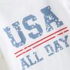 4th of July Summer Baby Boy Clothes USA Print Shirt Elastic Shorts Fourth of July Independence Day Clothes Set (White, 12-18 Months) view 4
