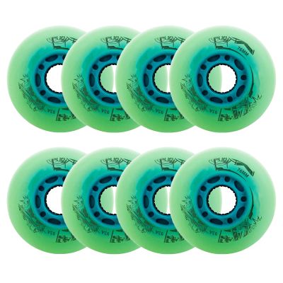 JHKJ Inline Skate Replacement Wheels 76mm Luminous Flash Inline Skates Wheel 8-Pack Used on Break Wheels Training Wheels Luggage Wheels Etc,Blue