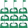Sotiff 9 Pack Golf Putting Cup and Flag Plastic Golf Hole Training Aids Training Putters for Indoor Outdoor Men Women Office Backyard Garage Accessories(Green) view 1
