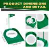 Sotiff 9 Pack Golf Putting Cup and Flag Plastic Golf Hole Training Aids Training Putters for Indoor Outdoor Men Women Office Backyard Garage Accessories(Green) view 2