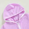 Kids Toddler Little Girl Swim Cover Up Towel Terry Swimsuit Wraps Zip Up Bathing Suit Robe Pool Beach Coverup (Purple, 4-5 Years) view 3