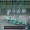 AIWFL 4.3FT Aluminium Alloy Sport Tennis Court Squeegee with Wheels, Tennis Court Rain Shuttle with Additional 2 EVA Foam Blade, Professional Squeegees Floor Water Remover Squeegee Broom, Green view 1