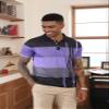 EndoraDore Men's Short Sleeve Polo Shirts Casual Golf Printed T-Shirts Summer Sport Moisture Wicking Performance Shirt Brown view 2