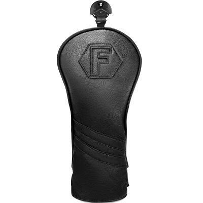 Golf Head Covers, Driver Headcover Golf Club Head Cover PU Leather Classic Black (Fairway)