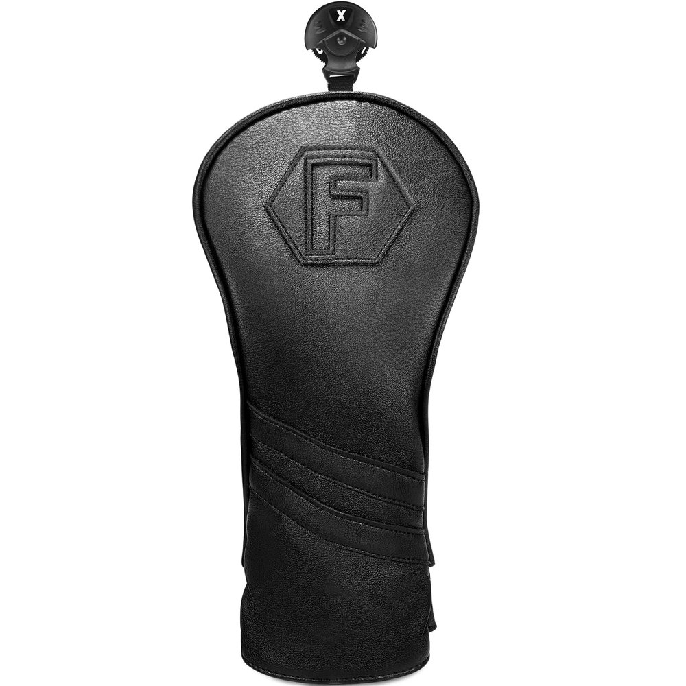 Golf Head Covers, Driver Headcover Golf Club Head Cover PU Leather Classic Black (Fairway)