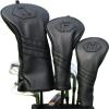 Golf Head Covers, Driver Headcover Golf Club Head Cover PU Leather Classic Black (Fairway) view 4