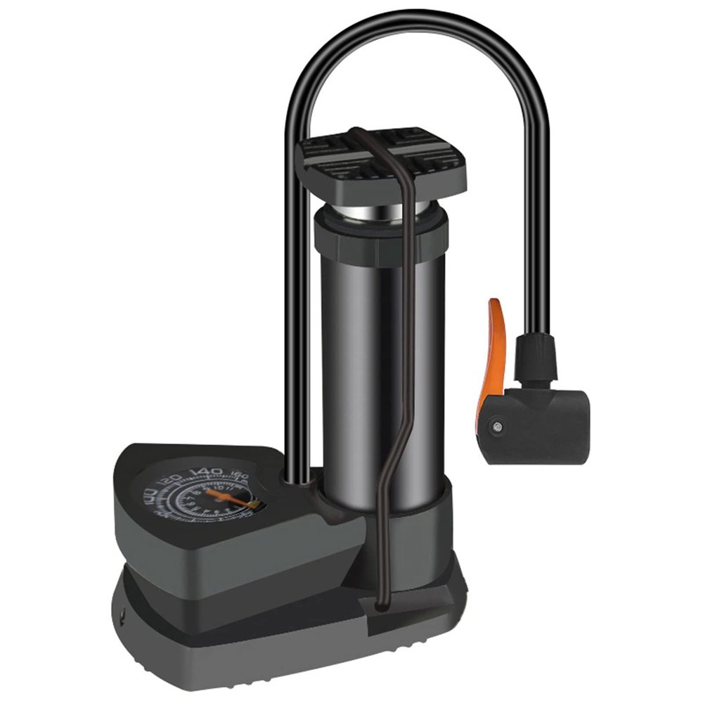 Bike Pump with Gauge Portable 160PSI Bicycle Pump Bike Pump 7 inch Bicycle Hand Pump Mini Bike Tire Pump Universal Floor Bike Pump for car, Motorcycle and Bike Black