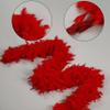 Larryhot 45g Fluffy Turkey Red Feather Boas Bulk for Party Decor,2Yards view 3