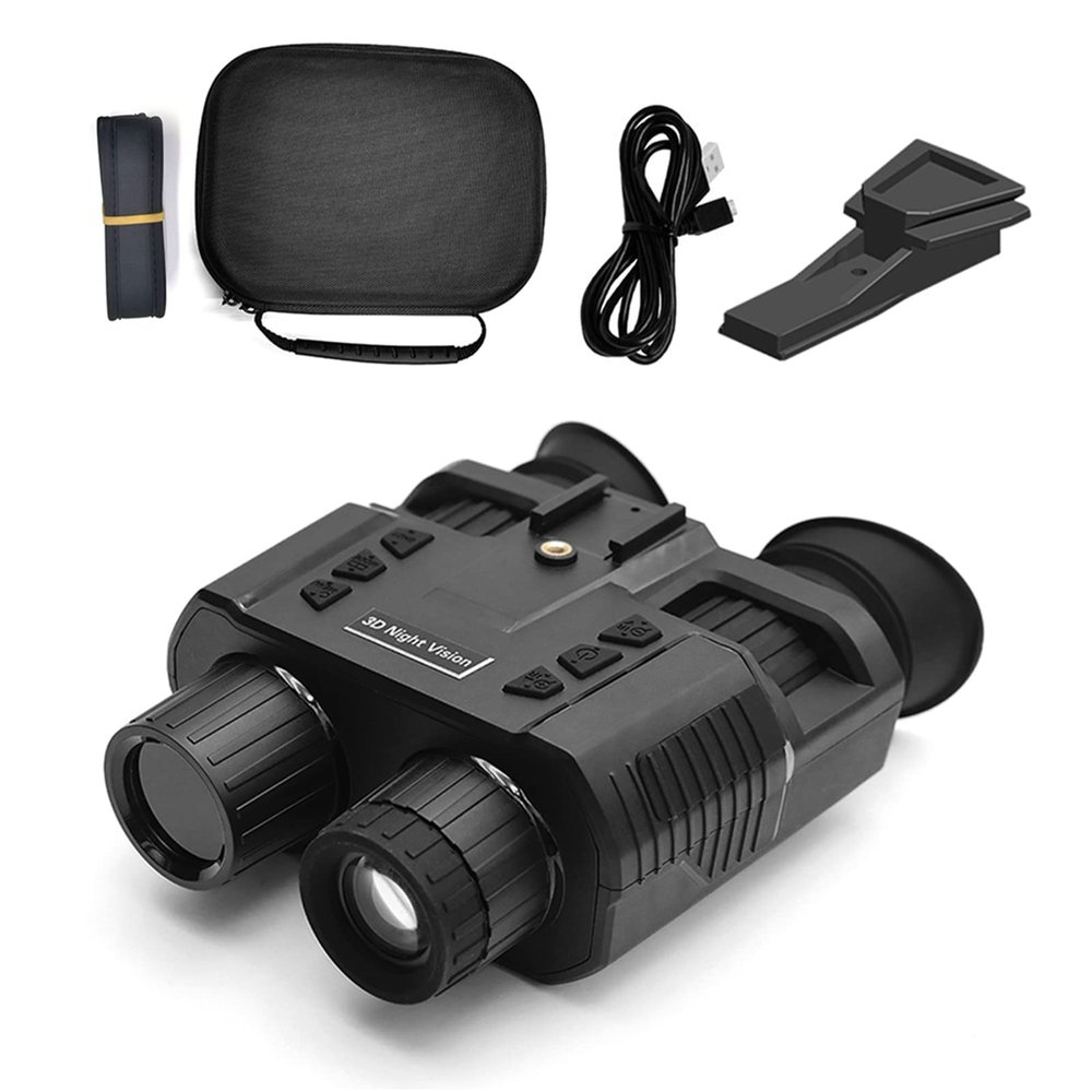 3D Night Vision Binoculars Goggles 1080P HD Head Mount Infrared Night Vision Night Vision Night Fishing Exploration Hiking for Outdoor Exploration Camping Telescope