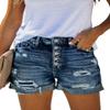 Angerella Women Denim Shorts Mid Rise Ripped Jean Shorts for Women Summer Trendy Boyfriend Denim Jean Short Navy,XXL view 1