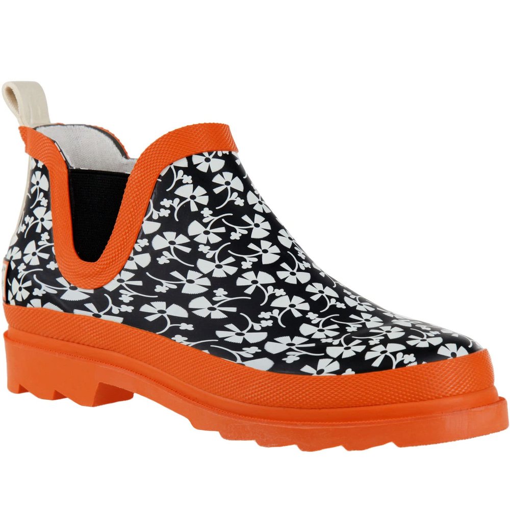 Regatta Women's Wellington Boots Rain Shoe, Parsley Black Orange, 5