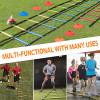 Agile Speed Training Kit 19ft Flat Ladder Athletic Training Ladder, 10pcs Disc Cones for Athletic Training (orange) view 3
