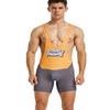 SEOBEAN TAUWELL Mens Sexy Fitness Wrestling Leotard Singlet Bodysuit 9704 (9711 Orange/Grey, Medium) view 1