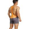 SEOBEAN TAUWELL Mens Sexy Fitness Wrestling Leotard Singlet Bodysuit 9704 (9711 Orange/Grey, Medium) view 2