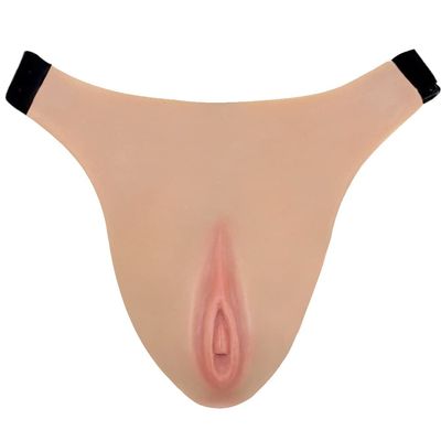 SQYROY Crossdressing Panties Men's Hiding Gaff Panty Silicone Realistic Camel Toes Control T-Type Thong, for Crossdressing,Av22p,23.6~51.2in