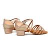 SWDZM Girls Latin Dance Shoes Low Heel Satin Ballroom Salsa Pratice Dance Shoes,102PU Oro 1 M US Little Kid view 4
