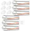 NDNCZDHC Billiards Table Rail Pockets, 6pcs Standard Snooker Billiard Table Replacement Solid Empire Rail Replacement Rail Pocket with Net Pockets Set view 1