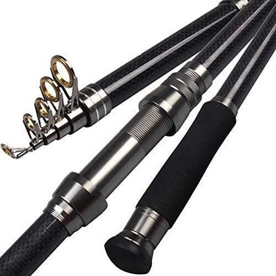 OSCCAR 2.1M 2.4M 2.7M 3.0M 3.6M Fishing Fish Black Fishing Rod M Power High Carbon Spinning Fishing Stick Sea Rod (Color : 2.4 m)