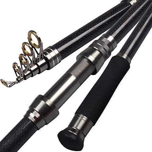 OSCCAR 2.1M 2.4M 2.7M 3.0M 3.6M Fishing Fish Black Fishing Rod M Power High Carbon Spinning Fishing Stick Sea Rod (Color : 2.4 m)