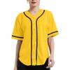 DIGITMON Women's Baseball Softball Jersey Button Down Premium Hip Hop T Shirts Uniform YELLOWBLACK, Small view 1