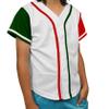 DIGITMON Kids Baseball Jersey Button Down Premium Hip Hop T Shirts Uniform White Green Red for 12y Teenagers view 1