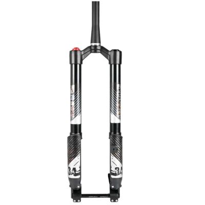 ZECHAO 150mm Travel Mountain Bike Front Fork,1-1/2" Tapered Tube 26 27.5 29" Aluminum Alloy Inverted Fork 15 * 110mm Thru Axle Rebound Adjustment (Color : Black, Size : 27.5inch)