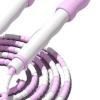 Segmented Jumping Rope, Segmented Jumping Rope Adjustable Untangled Beaded Flexible PP Plastic for Kids (Purple view 4