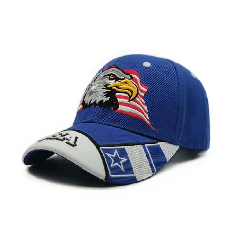 American Flag Eagle Cap Embroidery Eagle Baseball Cap Patriotic Eagle USA Flag Cap Dark Blue