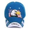 American Flag Eagle Cap Embroidery Eagle Baseball Cap Patriotic Eagle USA Flag Cap Blue view 1