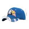 American Flag Eagle Cap Embroidery Eagle Baseball Cap Patriotic Eagle USA Flag Cap Blue view 3