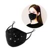 2 pcs Masquerade Mask for Women Fashion Reusable Rhinestone music festival mask For Lady Sequin Glitter Bling Face Mask Breathable Reusable Washable view 1