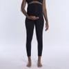 Motherhood Maternity Women's Essential Stretch Full Length Secret Fit Over The Belly Pregnancy Legging-2 Pack, Black/Charcoal, Medium view 2