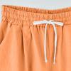 Uillui Women's Casual Comfy Loose Cotton Linen Shorts Elastic Waist Plus Size Casual Beach Shorts Knee Length Bermuda Shorts view 4