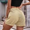 Uillui Women's Girls Cargo Shorts Summer Relaxed Fit Hiking Bermuda Shorts Denim Distressed High Waisted Pockets Jean Shorts view 4