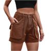 Uillui Women's Girls Cargo Shorts Summer Relaxed Fit Hiking Bermuda Shorts Denim Distressed High Waisted Pockets Jean Shorts view 1