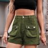 Uillui Women's Girls Cargo Shorts Summer Relaxed Fit Hiking Bermuda Shorts Denim Distressed High Waisted Pockets Jean Shorts view 4