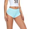 Uillui Women's Workout Booty Shorts Soft Stretch Fitness Sports Yoga Cheeky Shorts Comfy Biker Running Gym Sweat Shorts Sky Blue view 1