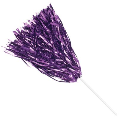 Anderson's Premium Metallic Purple Foil School Spirit Shakers, Cheerleader Pom Poms, Sports Fan, Football, Basketball, Homecoming, Squad, Team, Party, Dance Club, Performance, Celebration Pack of 6