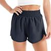 Women's High Waisted Dolphin Running Shorts 2.5" Mesh Liner Quick Dry Sport Athletic Gym Workout Shorts with Pockets Navy view 1