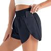 Women's High Waisted Dolphin Running Shorts 2.5" Mesh Liner Quick Dry Sport Athletic Gym Workout Shorts with Pockets Navy view 3
