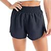 Women's High Waisted Dolphin Running Shorts 2.5" Mesh Liner Quick Dry Sport Athletic Gym Workout Shorts with Pockets Navy view 4