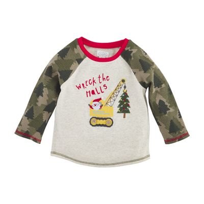 Mud Pie Boys Tee, Wreck The Halls, Medium