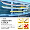ReRackiT - Poly Kayak Storage Rack Freestanding Kayak Racks For Outdoor Storage, Garage Or Indoors - Heavy Duty Holder For Kayaks - Stand For SUP - Canoe Rack (4 Level (Holds 4 Crafts)) view 2