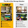 ReRackiT - Poly Kayak Storage Rack Freestanding Kayak Racks For Outdoor Storage, Garage Or Indoors - Heavy Duty Holder For Kayaks - Stand For SUP - Canoe Rack (4 Level (Holds 4 Crafts)) view 4