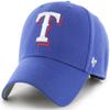 47 Brand MLB Team Color Primary Logo MVP Adjustable Structure Baseball Cap Hat, Adult One Size Fits All - Texas Rangers Blue view 1