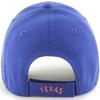 47 Brand MLB Team Color Primary Logo MVP Adjustable Structure Baseball Cap Hat, Adult One Size Fits All - Texas Rangers Blue view 2