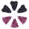 Anderson's Premium Metallic Black and Pink Foil School Spirit Shakers Cheerleader Pom Poms Sports Football Basketball Homecoming Squad Team Party Dance Club Performance Celebration Pack of 6 view 2