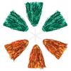 Anderson's Premium Metallic Green and Orange Foil School Spirit Shakers Cheerleader Pom Poms Sports Football Basketball Homecoming Squad Team Party Dance Club Performance Celebration Pack of 6 view 2