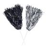 Anderson's Premium Metallic Black and Silver Foil School Spirit Shakers Cheerleader Pom Poms Sports Football Basketball Homecoming Squad Team Party Dance Club Performance Celebration Pack of 6 view 1